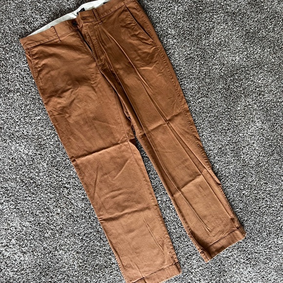 J. Crew flex straight leg brown men’s slacks 32x30 - Picture 1 of 3